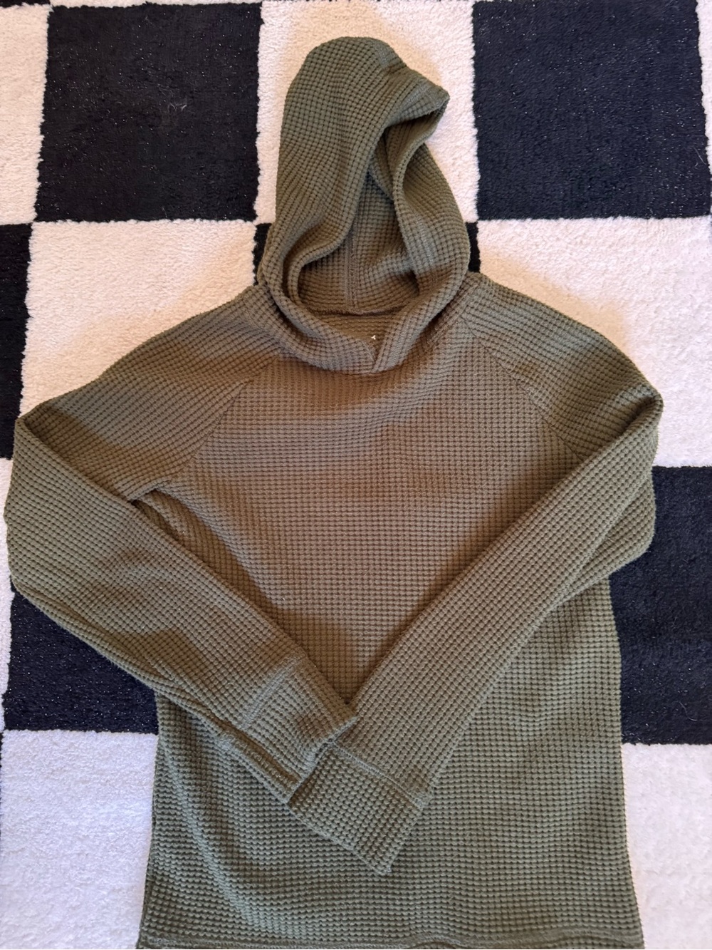 jumping beans Olive Waffle Knit Hooded Sweater